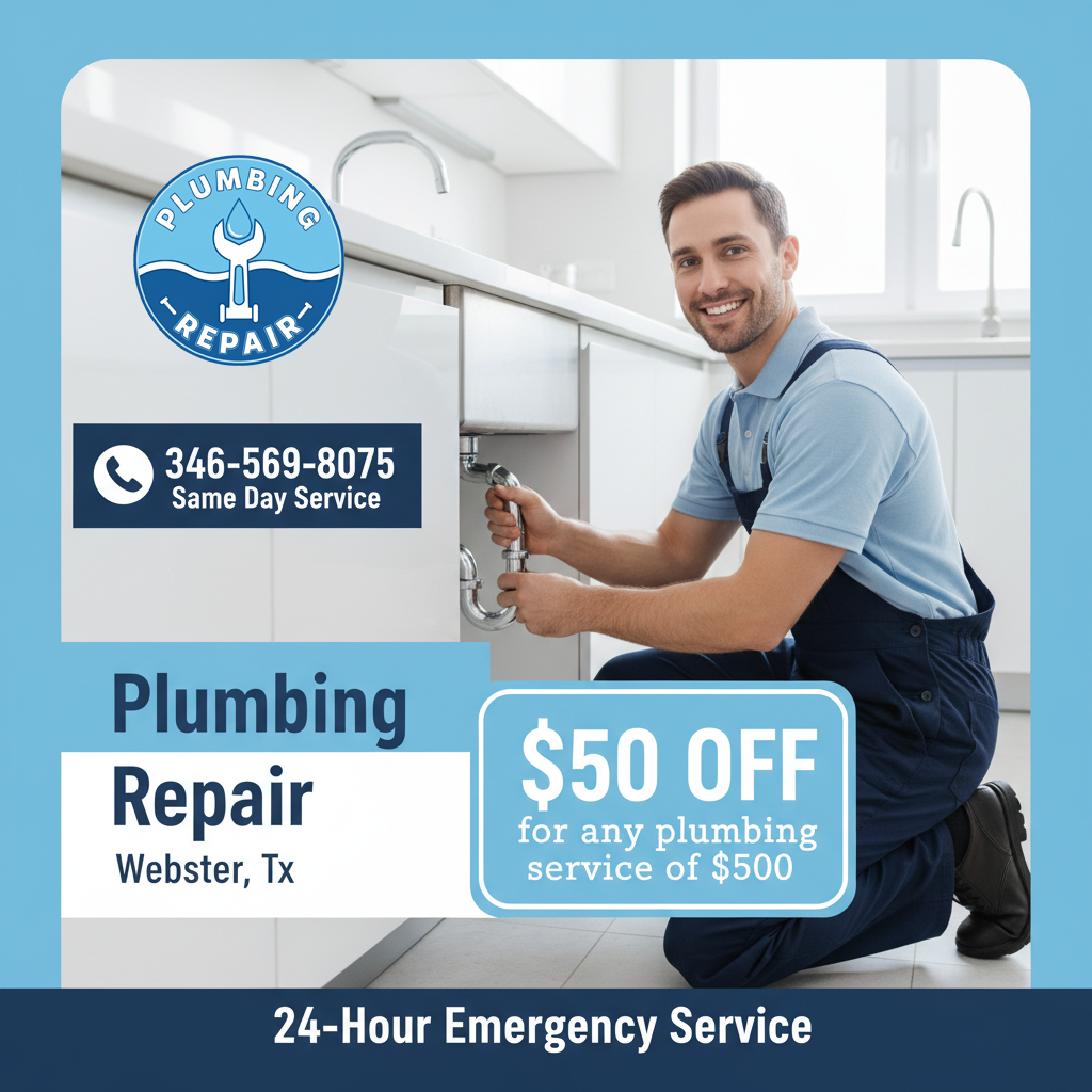 Exclusive Plumbing Repair Coupons & Discounts Webster TX - Save on Services & Installation